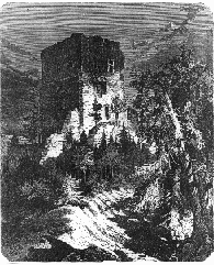 zamek w Melsztynie - litografia