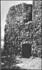 ruiny zamku na poczatku XX wieku