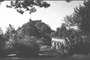 ruiny zamku w polowie XX wieku