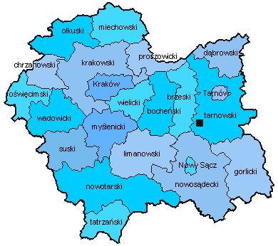 Wojewdztwo Maopolskie  Mapa pochodzi z witryny www.malopolskie.pl